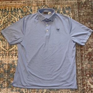 KJUS UPF 30 golf polo blue striped XXL